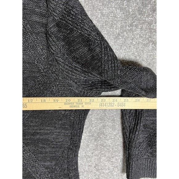 Christopher & Banks Long Sleeve V-Neck Knit Sweater Womens Size Large Black Gray - Picture 13 of 14